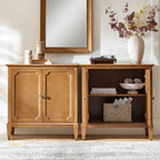 Jane Wood Veneer Sideboard with Adjustable Shelves, Available in 2-Door or 4-Door Options