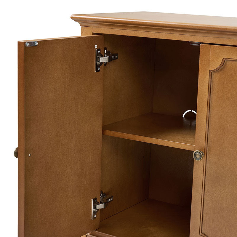 Jane Wood Veneer Sideboard with Adjustable Shelves, Available in 2-Door or 4-Door Options