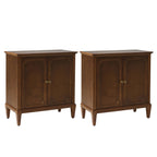 Jane Wood Veneer Sideboard with Adjustable Shelves, Available in 2-Door or 4-Door Options