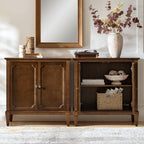 Jane Wood Veneer Sideboard with Adjustable Shelves, Available in 2-Door or 4-Door Options