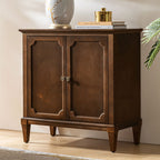 Jane Wood Veneer Sideboard with Adjustable Shelves, Available in 2-Door or 4-Door Options