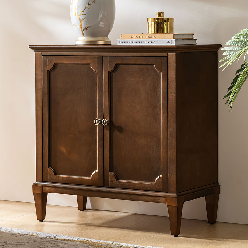 Jane Wood Veneer Sideboard with Adjustable Shelves, Available in 2-Door or 4-Door Options
