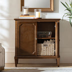 Jane Wood Veneer Sideboard with Adjustable Shelves, Available in 2-Door or 4-Door Options