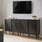 Archie 34 Tall 2-Door Accent Cabinet – Compact Multifunction Storage Cabinet for Entryway, Living Room or Bedroom