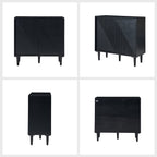 Archie 34 Tall 2-Door Accent Cabinet – Compact Multifunction Storage Cabinet for Entryway, Living Room or Bedroom