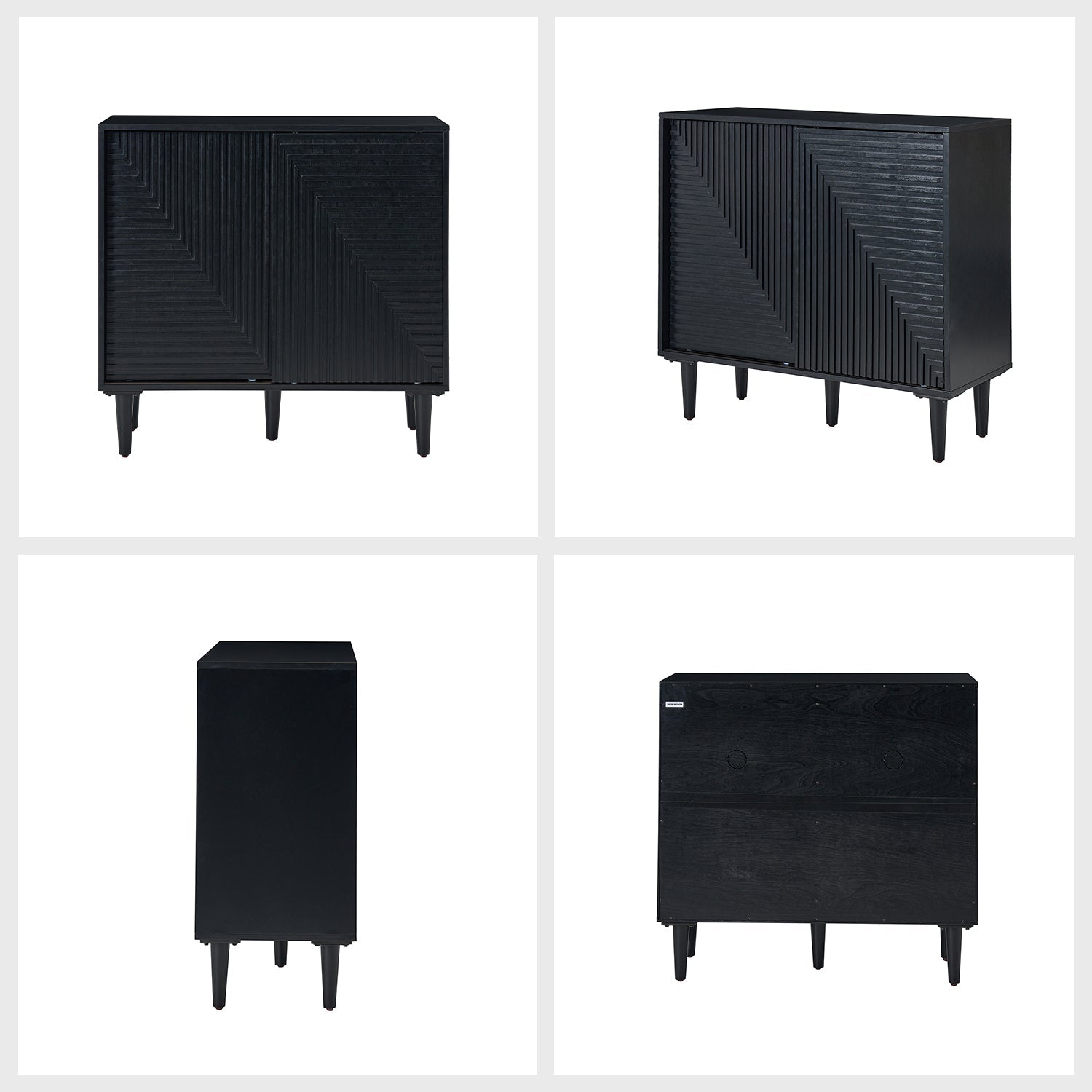 Archie 34 Tall 2-Door Accent Cabinet – Compact Multifunction Storage Cabinet for Entryway, Living Room or Bedroom