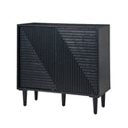 Archie 34 Tall 2-Door Accent Cabinet – Compact Multifunction Storage Cabinet for Entryway, Living Room or Bedroom