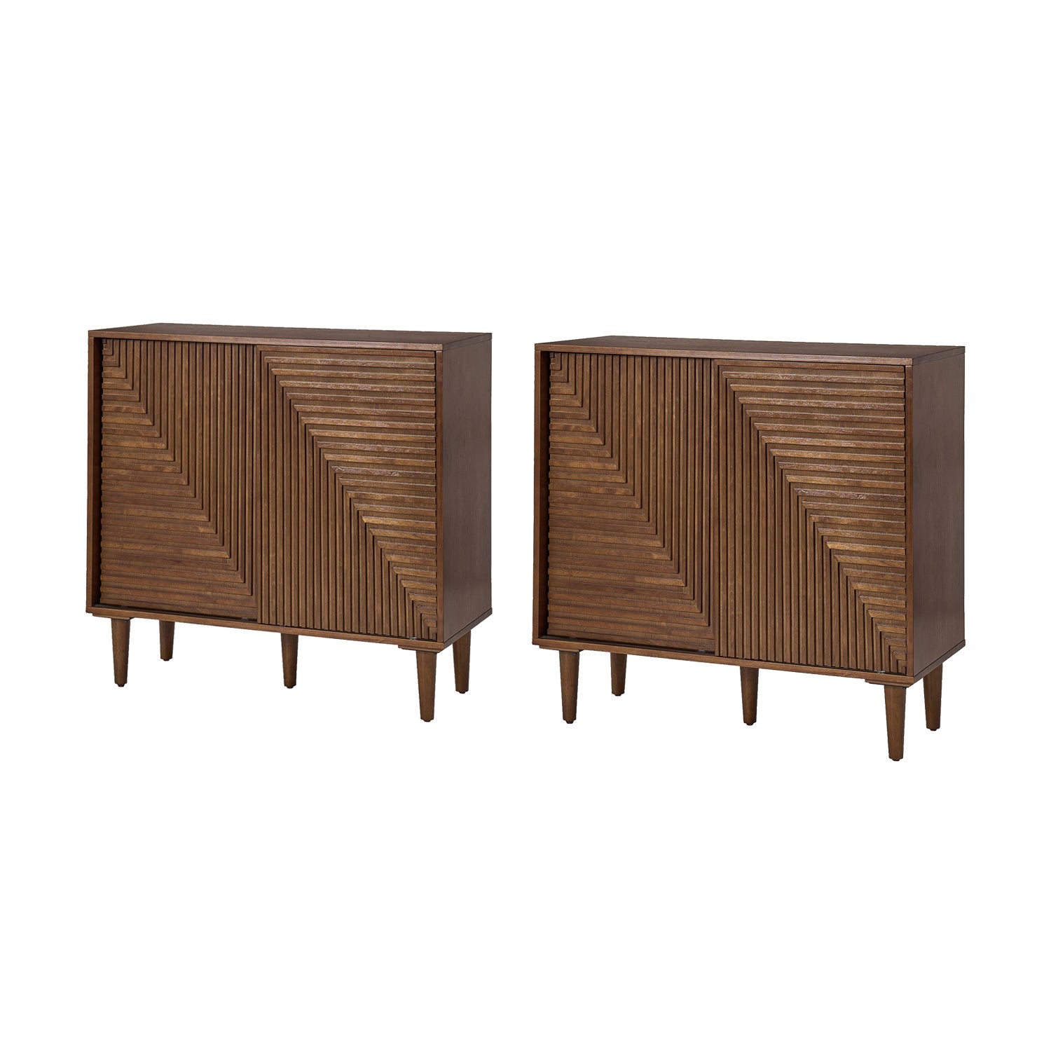 Archie 34 Tall 2-Door Accent Cabinet – Compact Multifunction Storage Cabinet for Entryway, Living Room or Bedroom