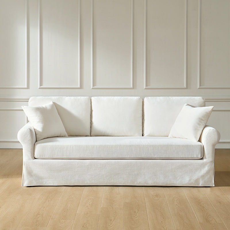 Rosetta Modern Slipcovered Sofa with Rolled Arms