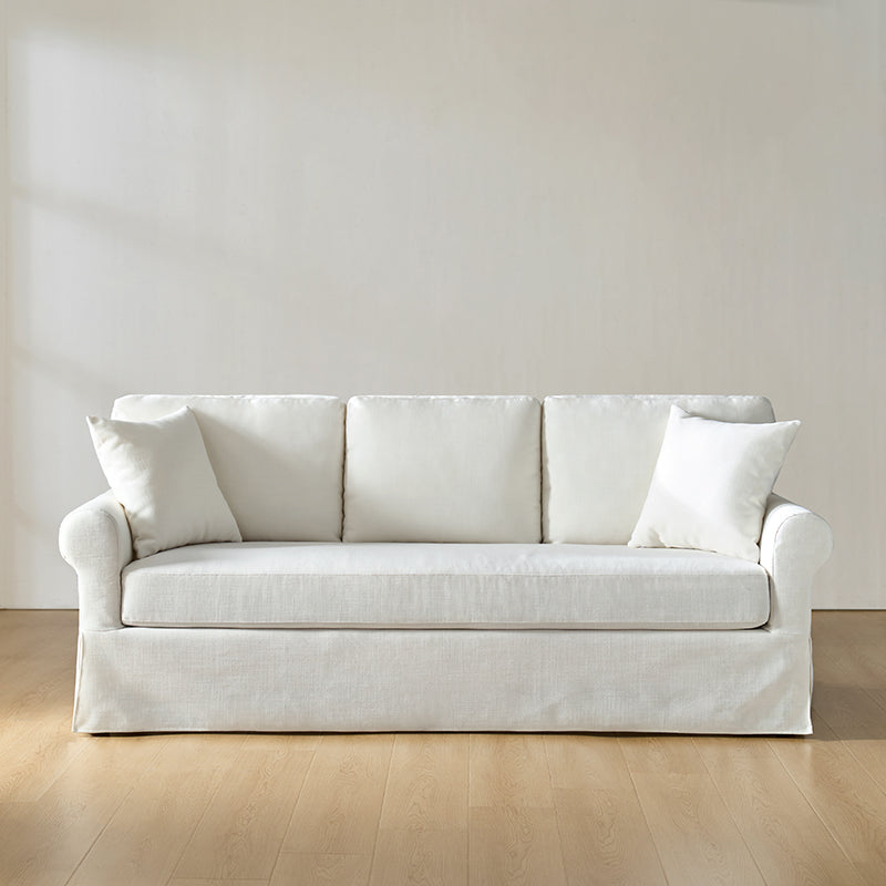 Rosetta Modern Slipcovered Sofa with Rolled Arms