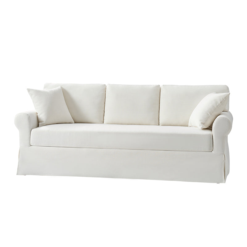 Rosetta Modern Slipcovered Sofa with Rolled Arms