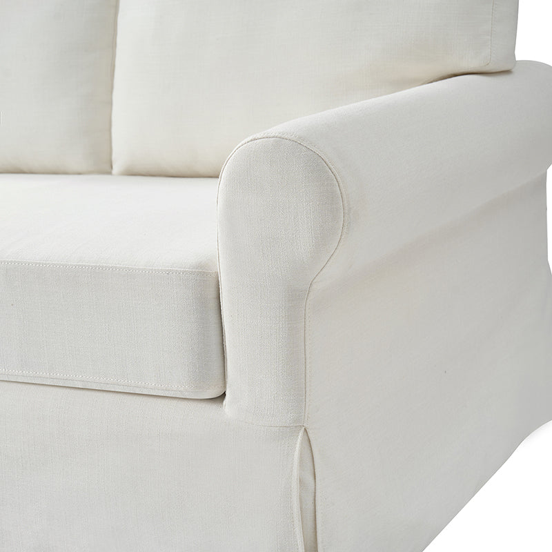 Rosetta Modern Slipcovered Sofa with Rolled Arms