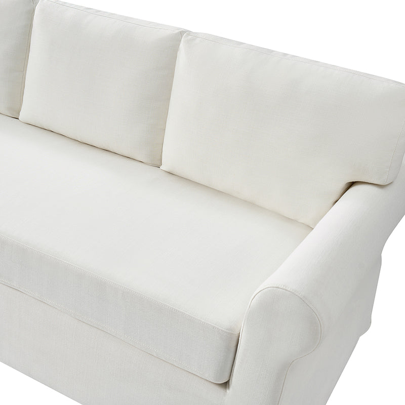 Rosetta Modern Slipcovered Sofa with Rolled Arms