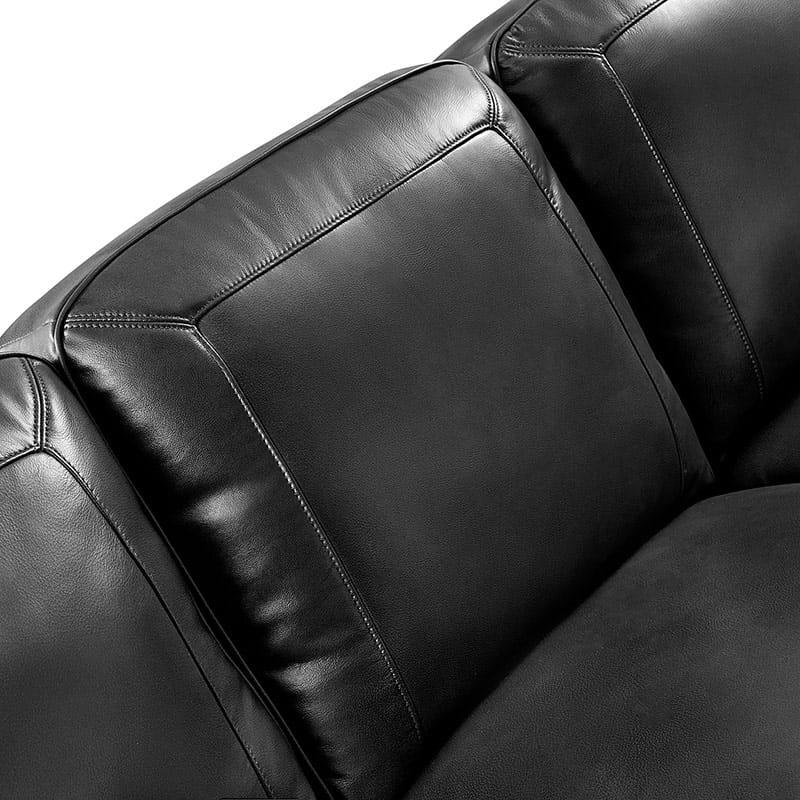 Iliana Genuine Leather Sofa with Elegant Rolled Arms