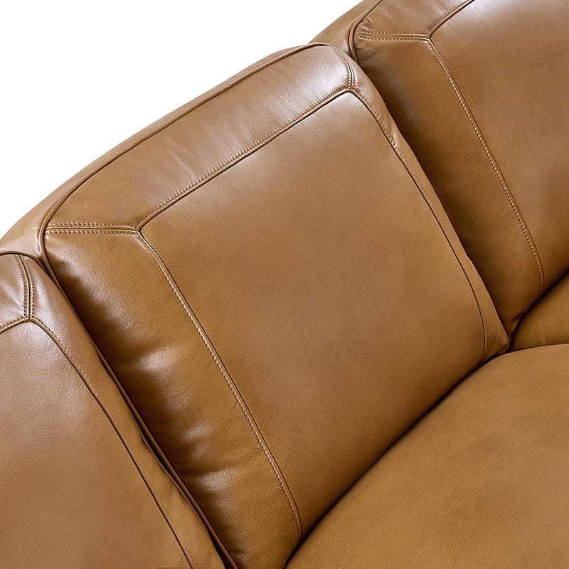 Iliana Genuine Leather Sofa with Elegant Rolled Arms