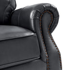 Iliana Genuine Leather Sofa with Elegant Rolled Arms
