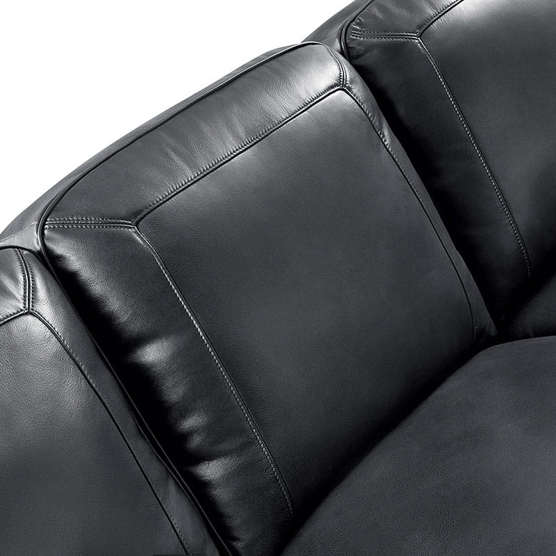 Iliana Genuine Leather Sofa with Elegant Rolled Arms