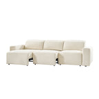 Moussea Modern Chenille Power Reclining Sofa with Sofa Bed Functionality