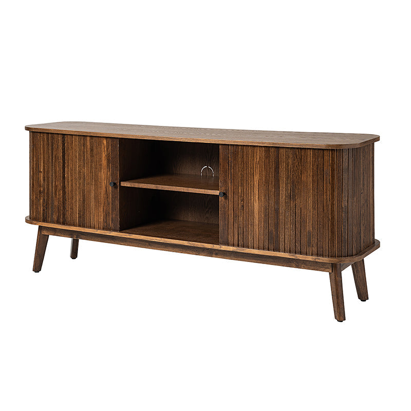 David 59 Modern Hidden Space Sliding Door TV Stand