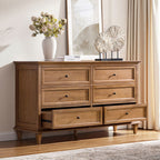 Robbie Transitional Solid Wood 6-Drawer Dresser for Bedroom Storage