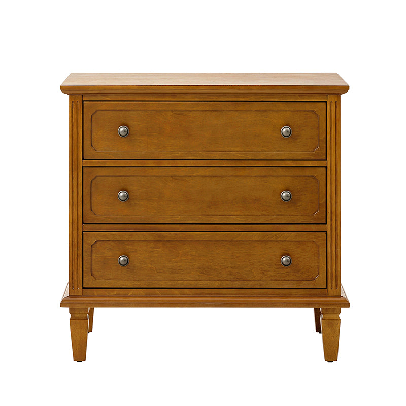 Transitional Wood Nightstand with Drawers and Power Outlet(Optional Types)