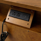 Transitional Wood Nightstand with Drawers and Power Outlet(Optional Types)