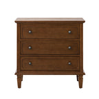 Transitional Wood Nightstand with Drawers and Power Outlet(Optional Types)