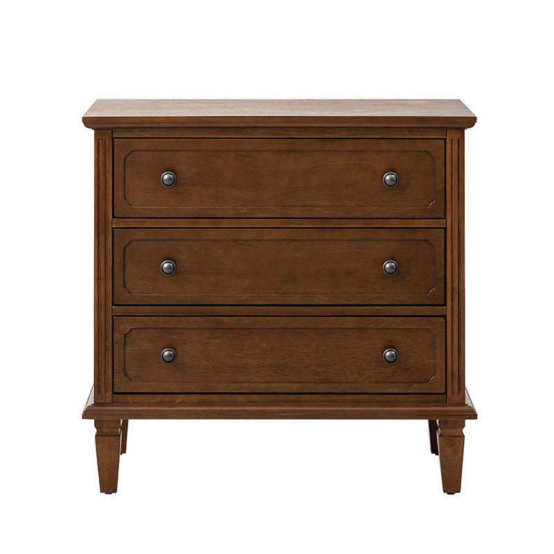 Transitional Wood Nightstand with Drawers and Power Outlet(Optional Types)