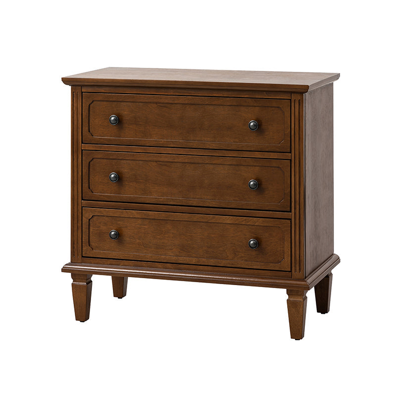 Transitional Wood Nightstand with Drawers and Power Outlet(Optional Types)