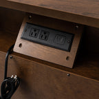 Transitional Wood Nightstand with Drawers and Power Outlet(Optional Types)