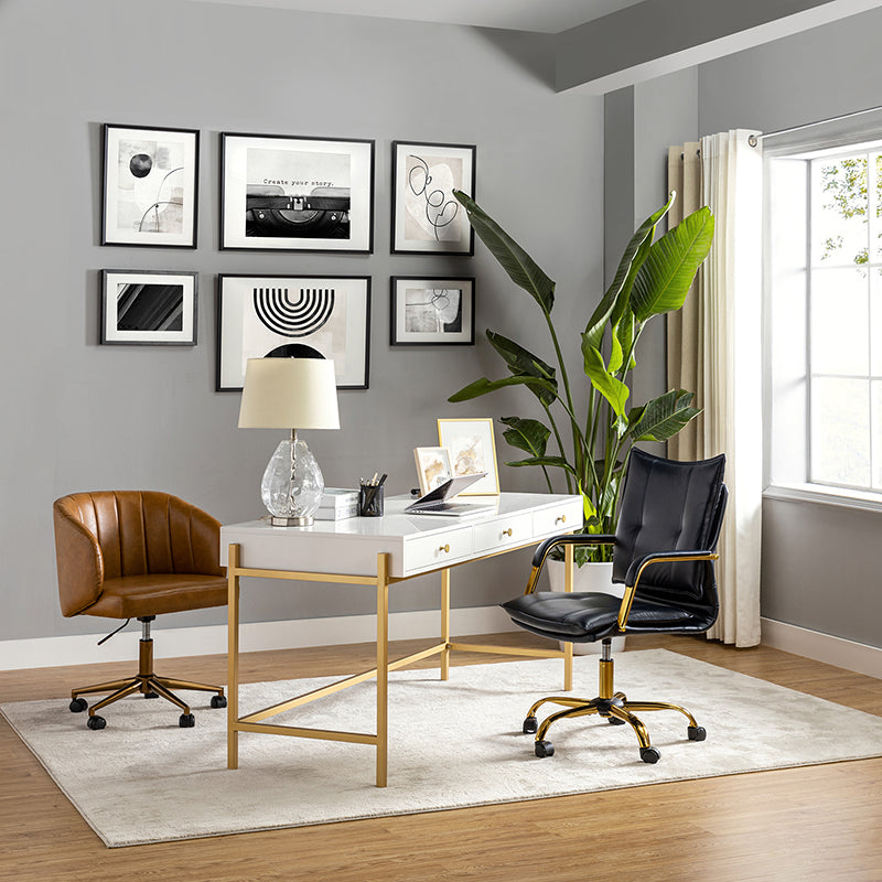 Michele Vegan Leather Task Accent Chair