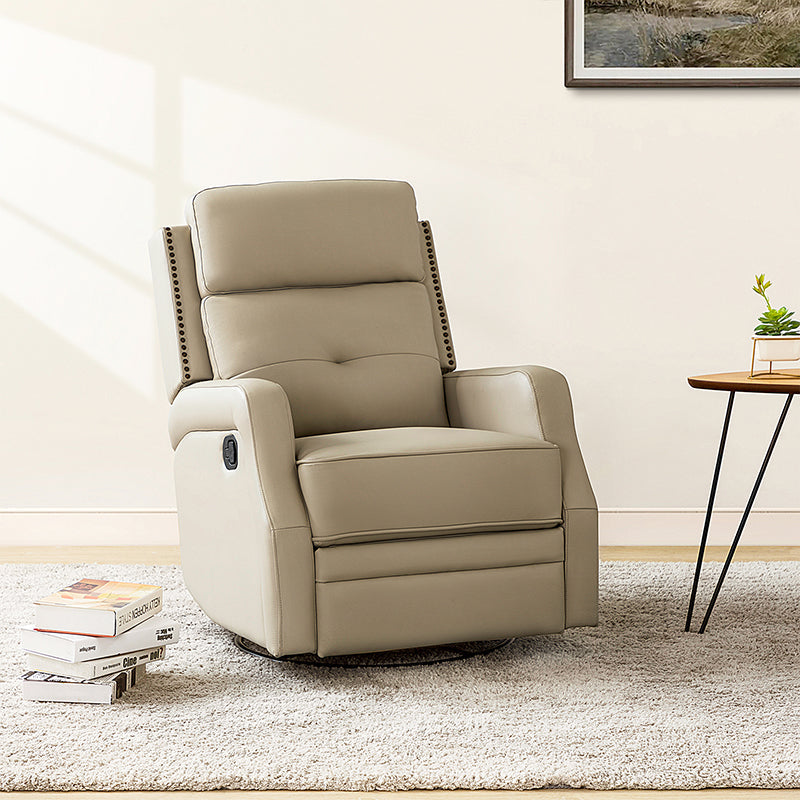Benito 28.74 Wide Genuine Leather Swivel Rocker Recliner