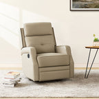 Benito 28.74 Wide Genuine Leather Swivel Rocker Recliner