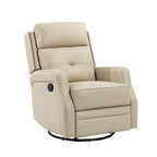 Benito 28.74 Wide Genuine Leather Swivel Rocker Recliner