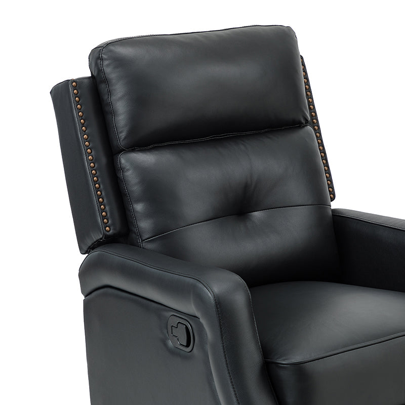 Benito 28.74 Wide Genuine Leather Swivel Rocker Recliner