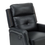 Benito 28.74 Wide Genuine Leather Swivel Rocker Recliner