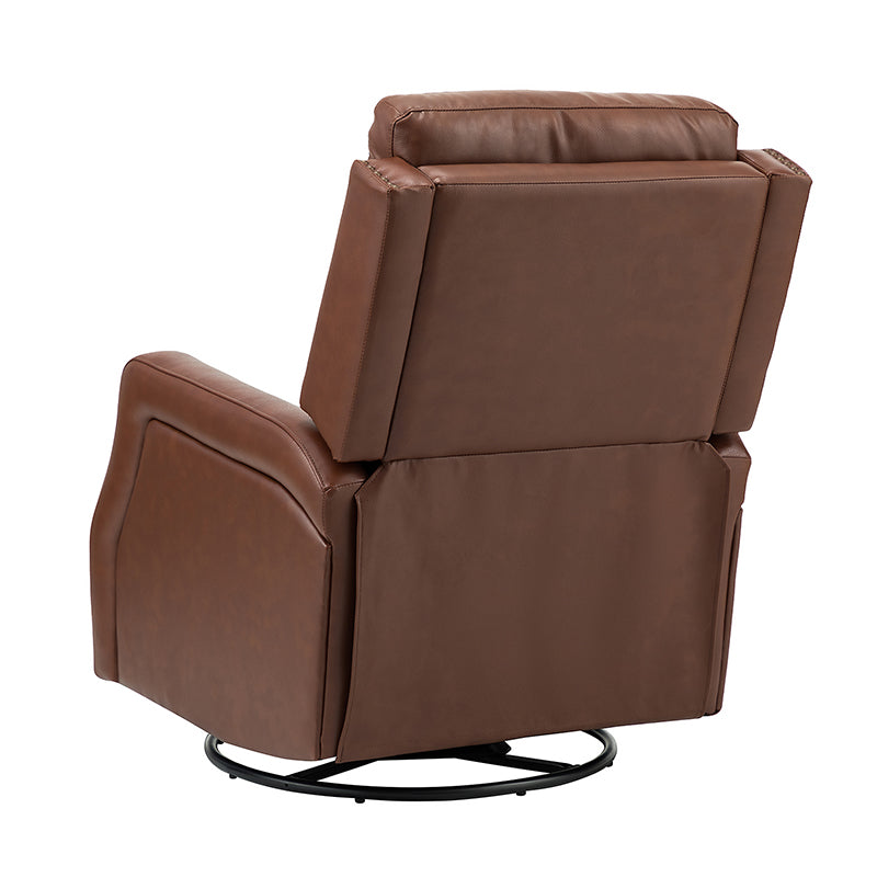 Benito 28.74 Wide Genuine Leather Swivel Rocker Recliner