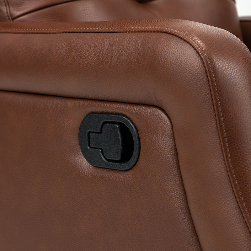 Benito 28.74 Wide Genuine Leather Swivel Rocker Recliner