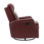 Benito 28.74 Wide Genuine Leather Swivel Rocker Recliner