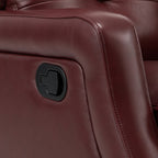 Benito 28.74 Wide Genuine Leather Swivel Rocker Recliner