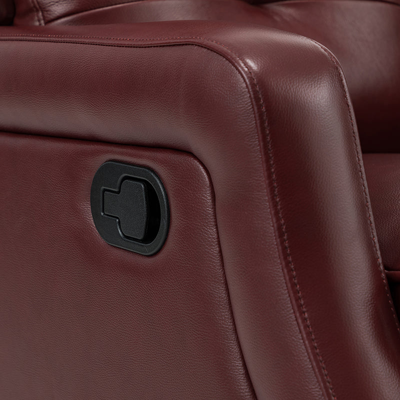 Benito 28.74 Wide Genuine Leather Swivel Rocker Recliner