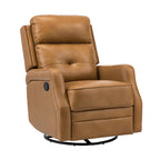 Benito 28.74 Wide Genuine Leather Swivel Rocker Recliner
