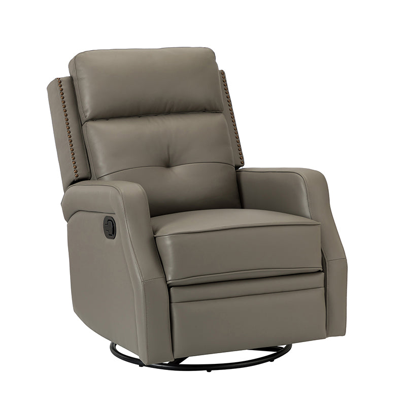 Benito 28.74 Wide Genuine Leather Swivel Rocker Recliner