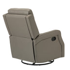 Benito 28.74 Wide Genuine Leather Swivel Rocker Recliner