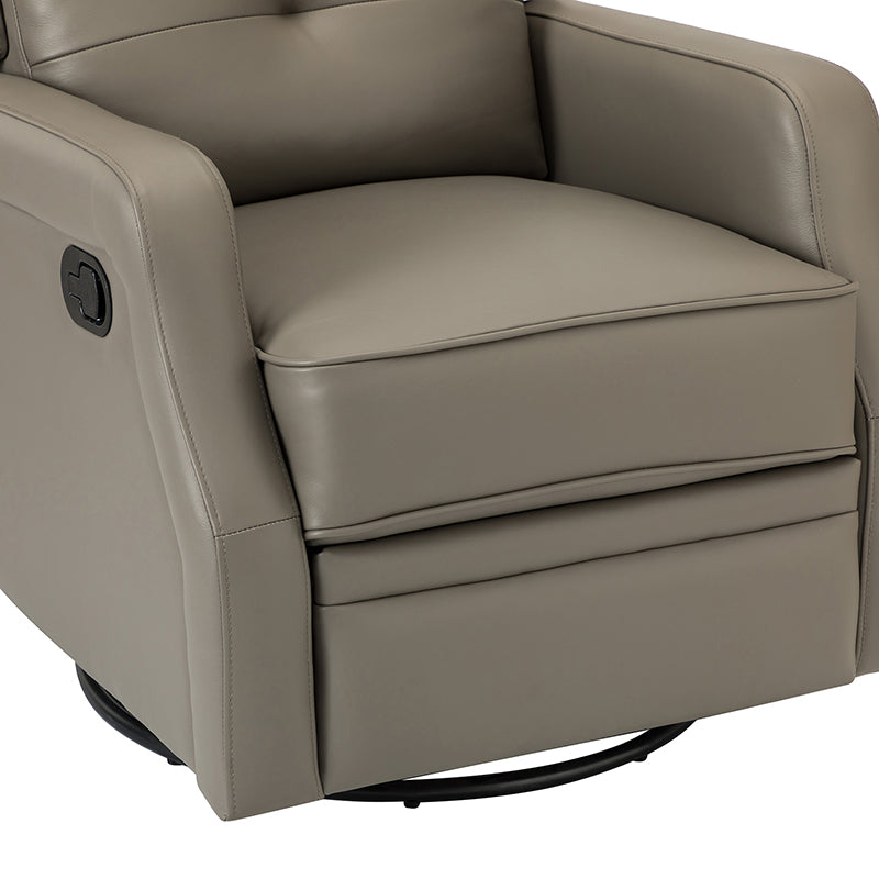 Benito 28.74 Wide Genuine Leather Swivel Rocker Recliner