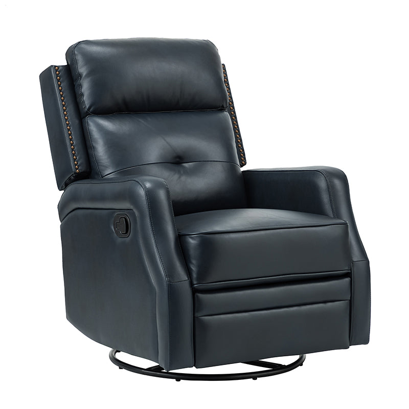Benito 28.74 Wide Genuine Leather Swivel Rocker Recliner