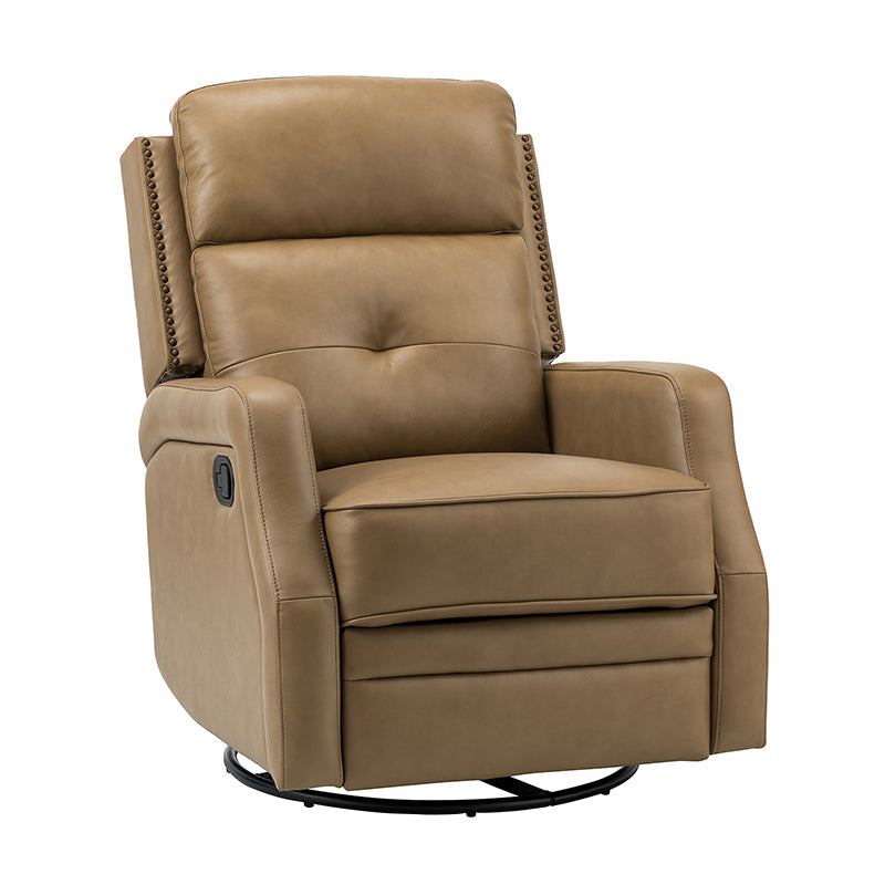 Benito 28.74 Wide Genuine Leather Swivel Rocker Recliner
