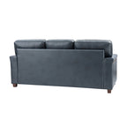 Lea 77.2 Mid-Century Sofa — 3-Seat Faux Leather Couch for Living Room