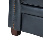 Lea 77.2 Mid-Century Sofa — 3-Seat Faux Leather Couch for Living Room