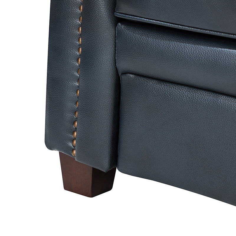 Lea 77.2 Mid-Century Sofa — 3-Seat Faux Leather Couch for Living Room